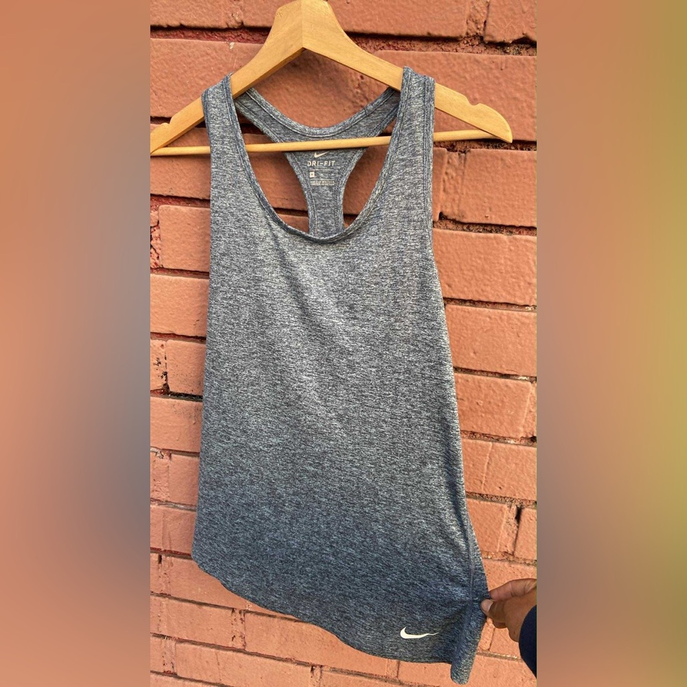 Nike Dri-FIT Heathered Blue Tank Top